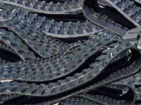 rubber tracks pile